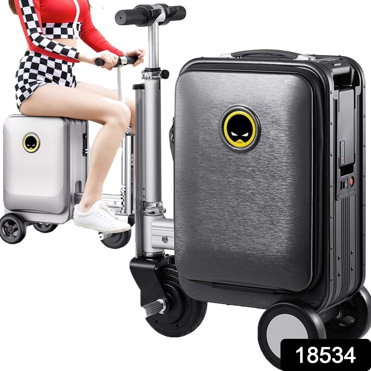 Electric suitcase smart driving luggage electric suitcase scooter with removable battery speed (1 Pc) Electric suitcase smart driving luggage electric suitcase scooter with removable battery speed (1 Pc)